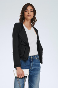 Dorothee Schumacher Emotional Essence Jacket in Black, Size 3