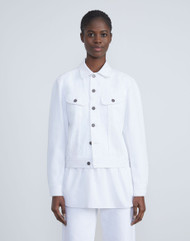 *PRE-ORDER* Lafayette 148 New York LI48 Denim Jacket in White