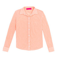 The Elder Statesman Tranquility Button Up Shirt in Rose Quartz, Size Medium