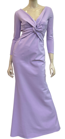 Chiara Boni La Petite Robe Ilenia Twist Front Long Gown in Lilla (Size 40/44)