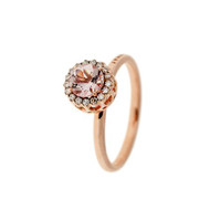 *PRE-ORDER* Selim Mouzannar Beirut 18K Pink Gold Morganite Ring with Diamonds (9mm)
