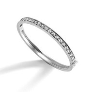 *EXCLUSIVE EVENT* Sylva & Cie. 18K White Gold Grey Rose Cut Diamond Cuff Bracelet, Medium