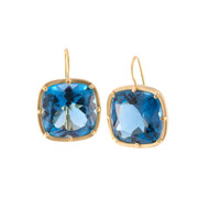 *EXCLUSIVE EVENT* Sylva & Cie. 18K Yellow Gold Cushion Topaz Earrings