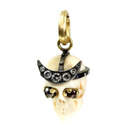 *EXCLUSIVE EVENT* Sylva & Cie. 18K Yellow Gold and Sterling Silver Lucy Skull Pendant, #2