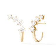 *PRE-ORDER* Melissa Kaye 18K Gold Aria Dagger Huggie Hoop Diamond Earrings