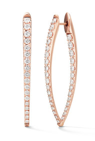 *PRE-ORDER* Melissa Kaye 18K Gold Cristina Pavé Diamond Earrings, Large