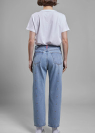 Still Here Baby Flower Tate Jeans in Vintage Blue