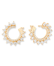 Nouvel Heritage 18K Yellow Gold Vendome Princess Diamond Earrings