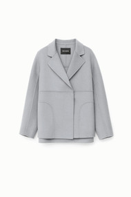 Iris Von Arnim Wood Cashmere Wool Jacket in Platinum, Size 36