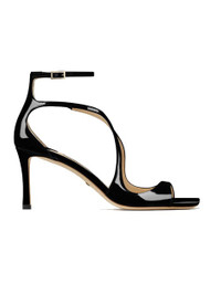 Jimmy Choo Azia 75 Patent Leather Sandals in Black