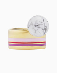 *JEWELRY EVENT* Emily P. Wheeler 18K Yellow Gold Horizon Ring with Howlite, Size 7 