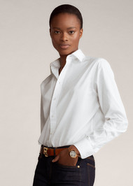 Ralph Lauren Adrien Boyfriend Shirt in White, Size 14