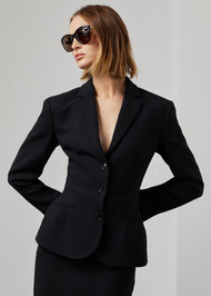 Ralph Lauren Elitsa Wool-Blend Jacket in Black, Size 12