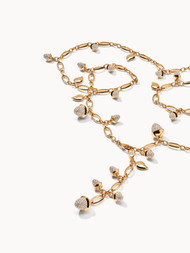 Tamara Comolli 18K Rose Gold Mikado Long Diamond Pavé Collier Necklace