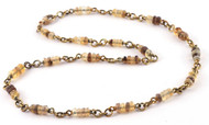 Sylva & Cie. 18K Yellow Gold Faceted Opal Bead Necklace