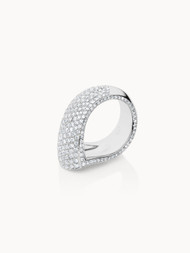 *RESERVE TODAY* Tamara Comolli 18K White Gold Drop Diamond Pave Ring