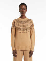 Max Mara Osmio Wool and Cashmere Jumper in Camel, Size Small