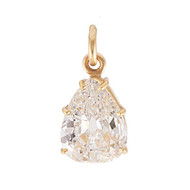 *RESERVE TODAY* Sylva & Cie. 18K Yellow Gold Pear Shape Diamond Pendant