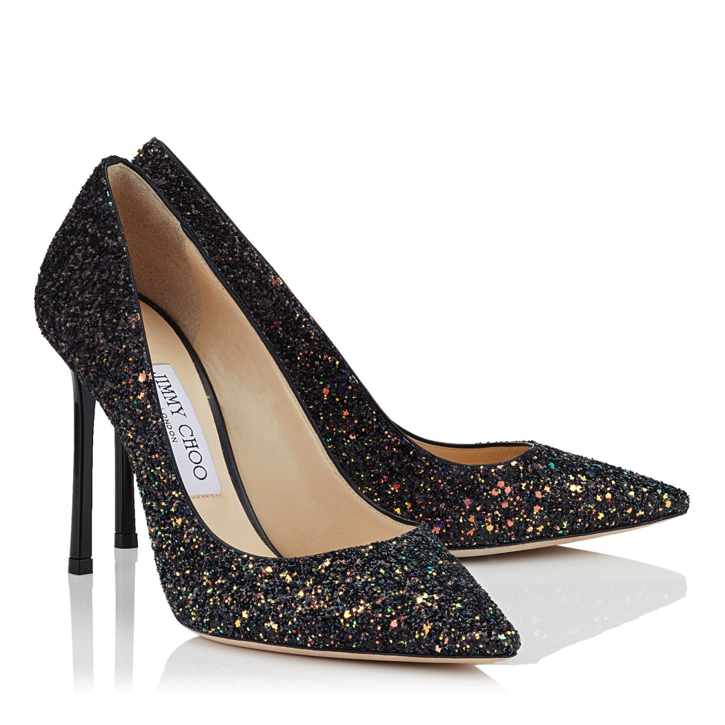 jimmy choo glitter pumps