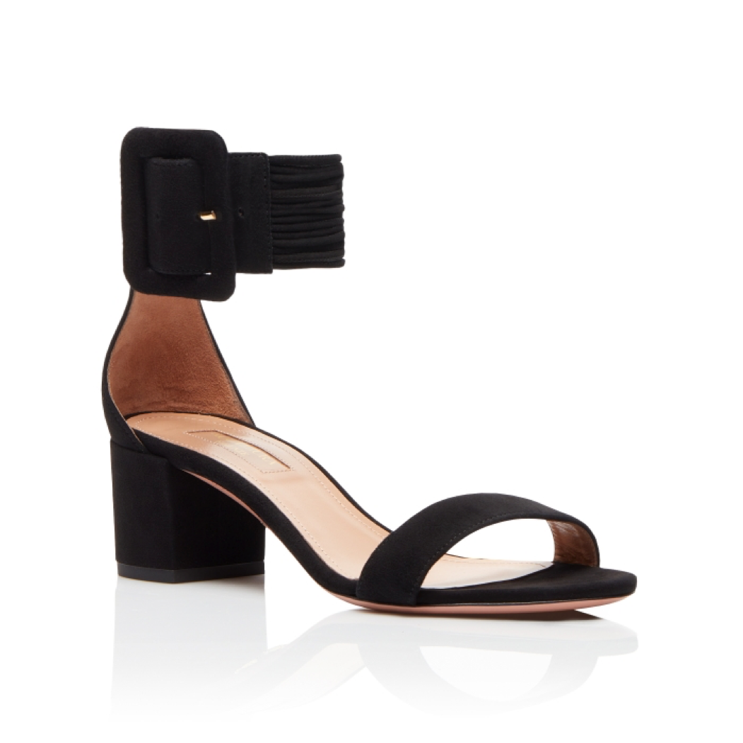 black thick heels with ankle strap