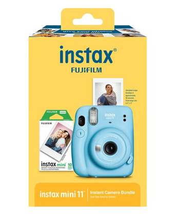 FUJIFILM INSTAX MINI 12 Instant Film Holiday Camera Bundle (Pastel Blue)