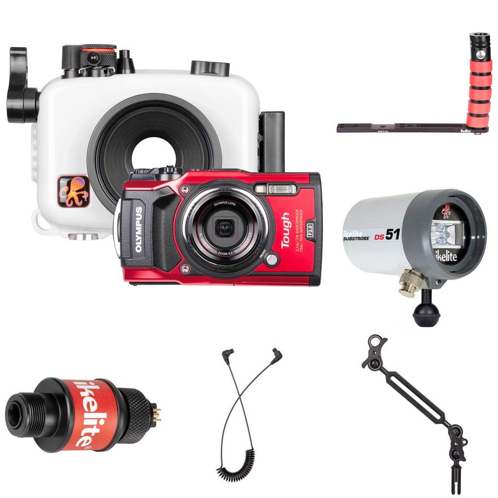 Ikelite Underwater Housing, Olympus Tough TG-5 Camera and Strobe Deluxe Kit  - Berger Brothers