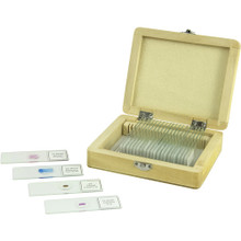 Celestron 25-Piece Prepared Microscope Slide Kit (Wooden Case)