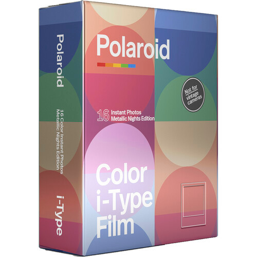  Polaroid Color Instant Film for i-Type - Double Pack (16  Sheets) + Black Album for Polaroid Film : Electronics