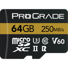 ProGrade Digital 64GB UHS-II microSDXC Memory Card with SD Adapter