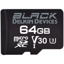 Delkin Devices 64GB BLACK UHS-I microSDXC Memory Card with SD Adapter
