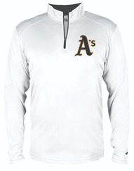 D2. KC Athletics Men's Dri-Fit 1/4 Zip - White