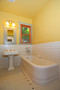 Solar Plexus Chakra Palette in Benjamin Moore Paint Colors in Bathroom.