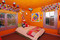 Cottage Dwelling Palette in bedroom in Benjamin Moore Paint colors.