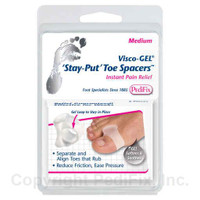PediFix Visco-GEL Stay-Put Toe Spacers 