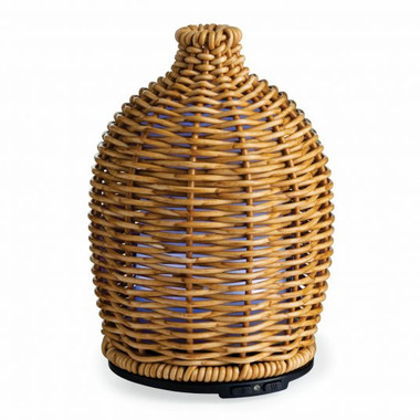 Tropical, retro, fun, trendy, or all of the above! This medium brown rattan diffuser features a traditional wicker weave for a natural look.
