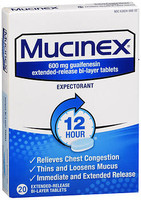 Mucinex 600mg ER Tablets