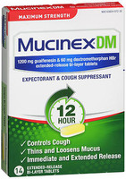 Mucinex DM 1200mg/60mg Tablets