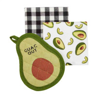AVOCADO OVEN MITT AND TOWEL SET