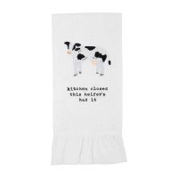 COW RUFFLE FARM TOWEL