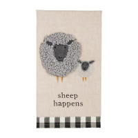 SHEEP APPLIQUE HAND TOWEL