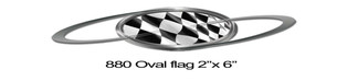 Oval Flags Tag - Decal