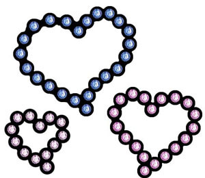 Rhinestone Hearts Decal