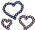 Rhinestone Hearts Decal