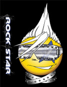 Rock Star Emoticon -Decal