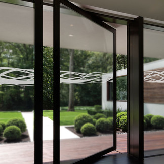 EtchedFX glass film style: Rococo applied on sliding doors