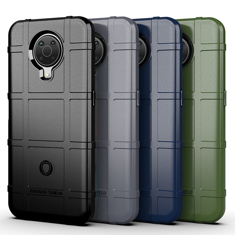 Shockproof Case For Nokia G10 Heavy Duty Soft Tough Cover Grid Style