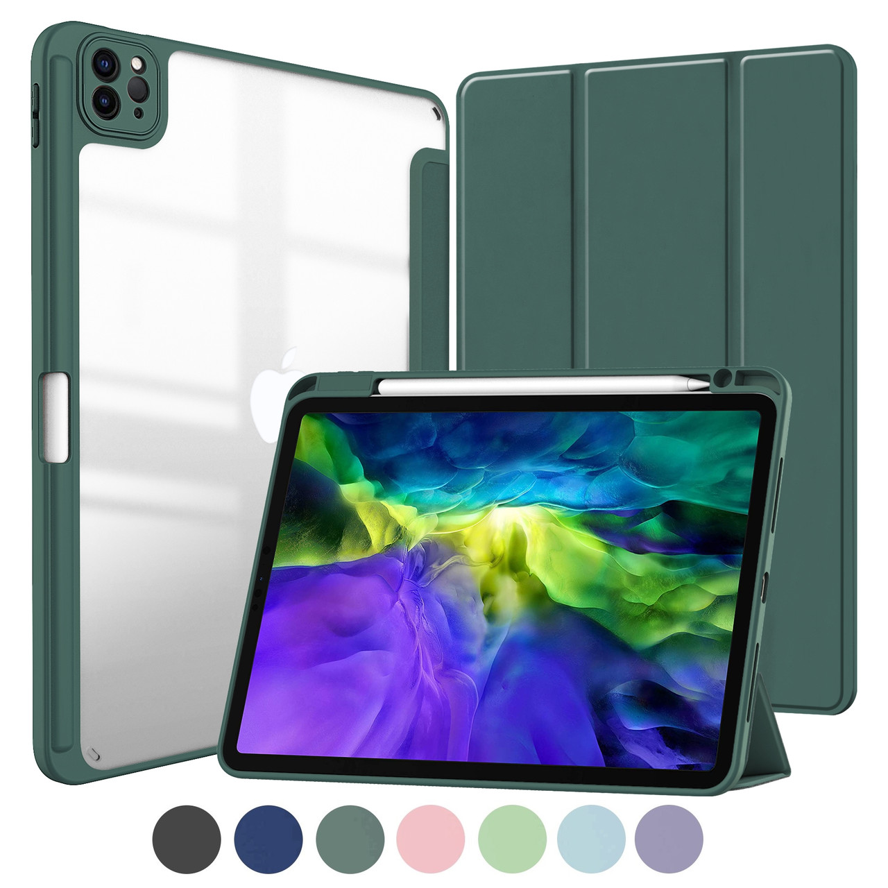 Ipad pro case 2024 with pencil holder