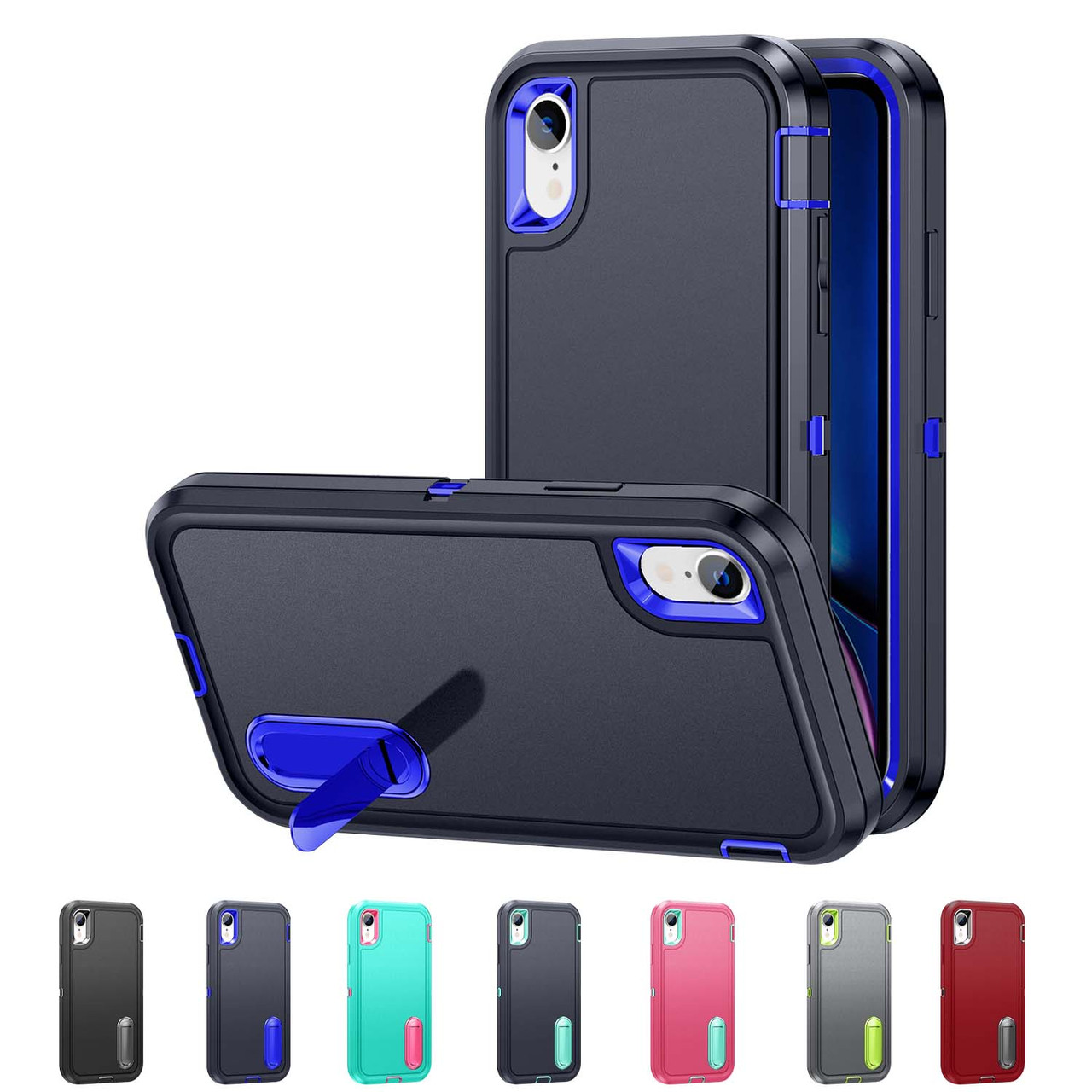 Shockproof iPhone XR Case Cover Heavy Duty with Stand Apple iPhoneXR
