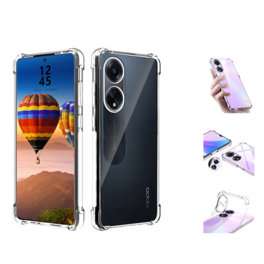 Custodia Ultra Sottile Antiurdo Per Oppo A98 5G - Cover Morbida In TPU Nero Con Ritagli Precise, Bordo Rialzato - 6