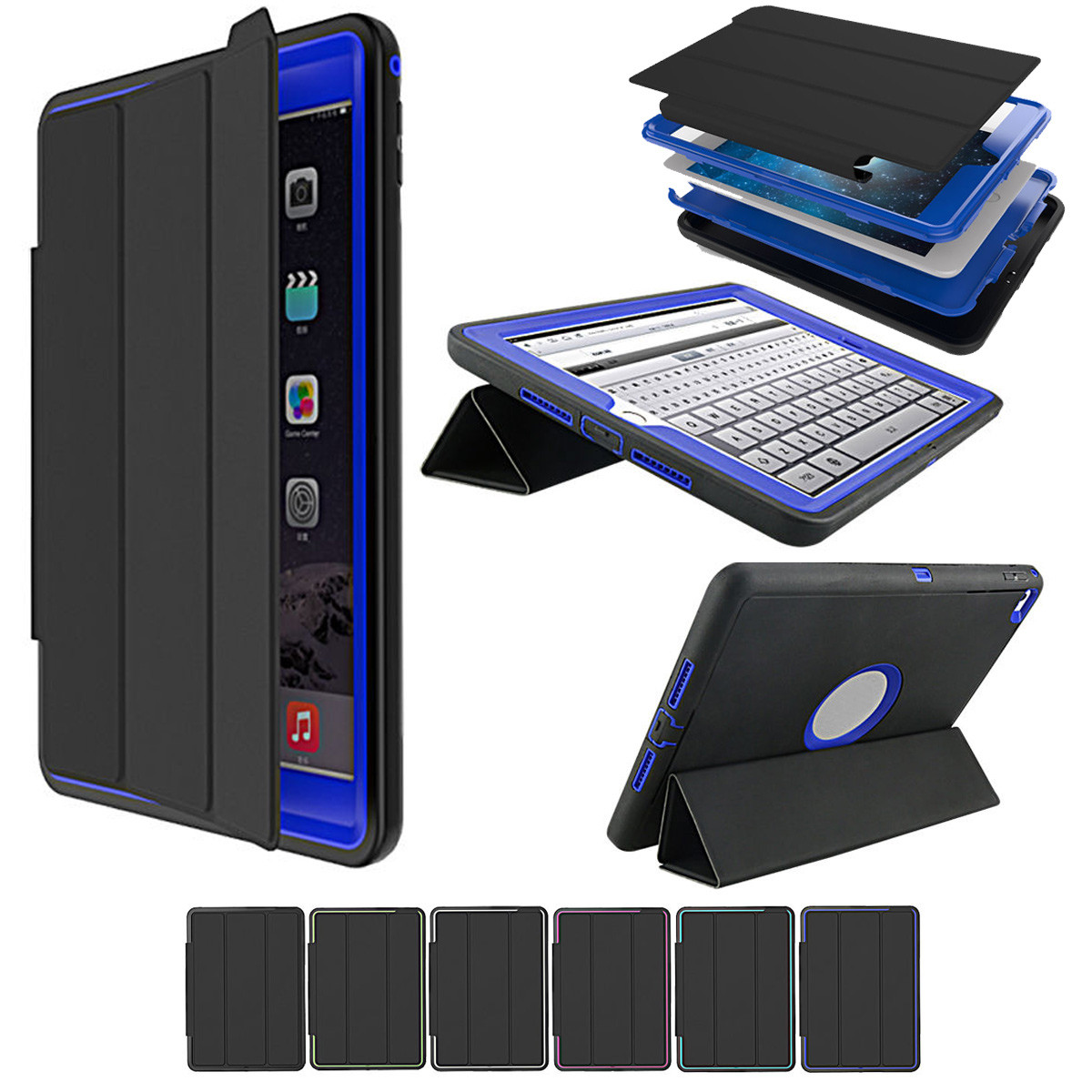 Hybrid Heavy Duty iPad Air 2 Shockproof Case Cover Apple Kids Air2